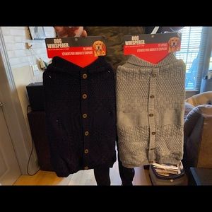 Two dog sweaters